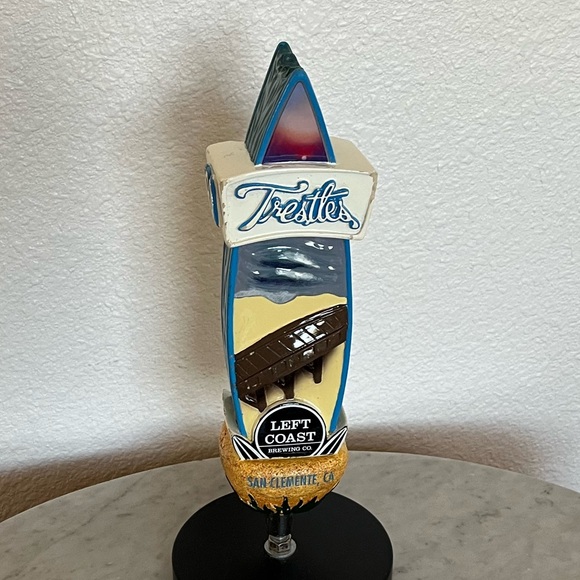 11" Left Coast Brewing Company ~ Trestles Beer Tap Handle Man Cave Kegerator - Picture 1 of 9